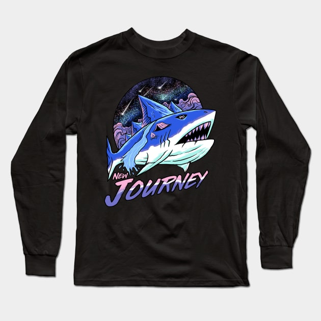 space shark Long Sleeve T-Shirt by spoilerinc